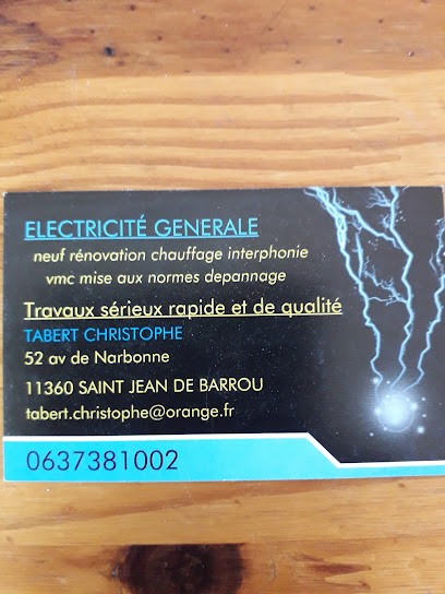 TABERT CHRISTOPHE, Electricien à Saint-Jean-de-Barrou