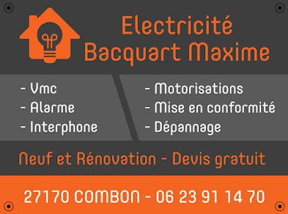 Electricite Bacquart Maxime. Électricité Générale- Dépannage - Antenne, Electricien à Combon