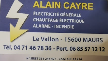 Cayre Alain, Electricien à Maurs