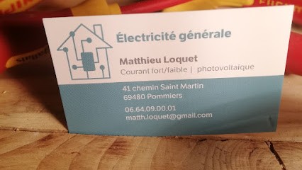 Matthieu Loquet, Electricien à Pommiers
