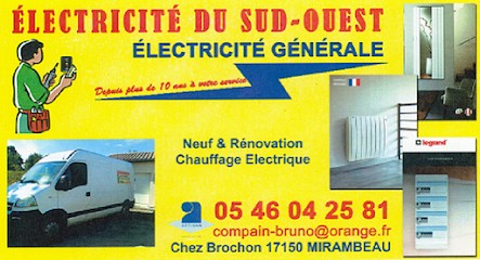 Electricité du Sud Ouest, Electricien à Mirambeau